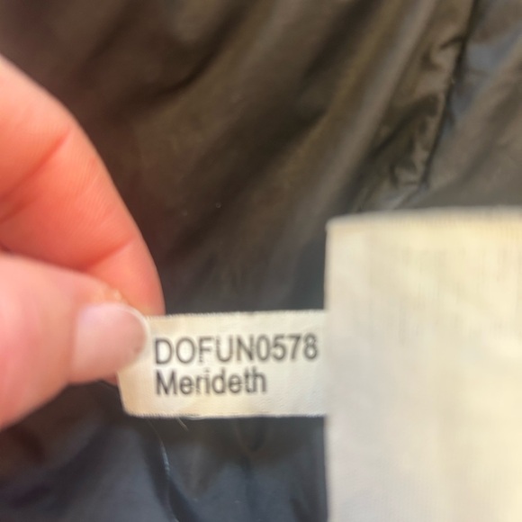 Merideth Nobis parka black XS with real fur, coyote from Canada,duck down filled - Picture 9 of 10